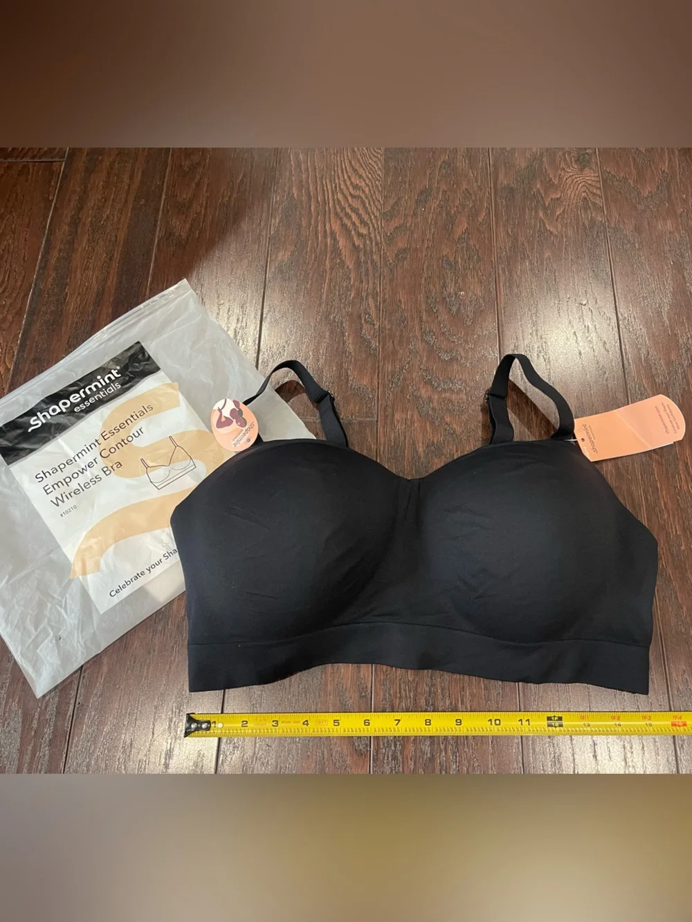 Shapermint Everyday Empower Contour Wireless Bra Black Size 3XL NEW